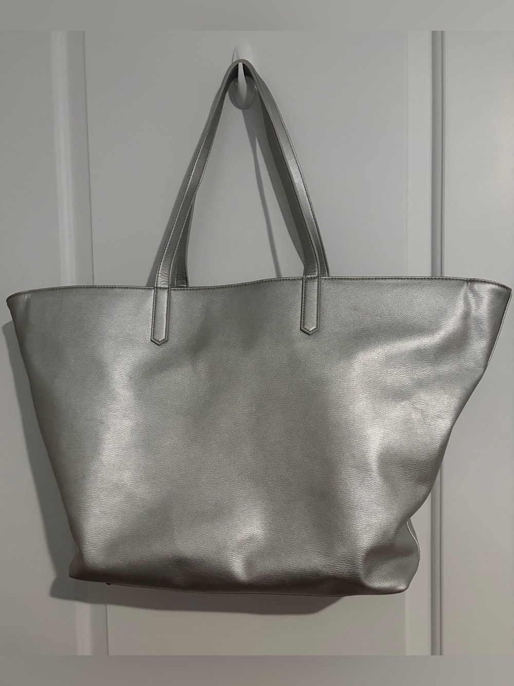 Pottery Barn Kids Silver metallic Diaper Bag  with changing pad insert